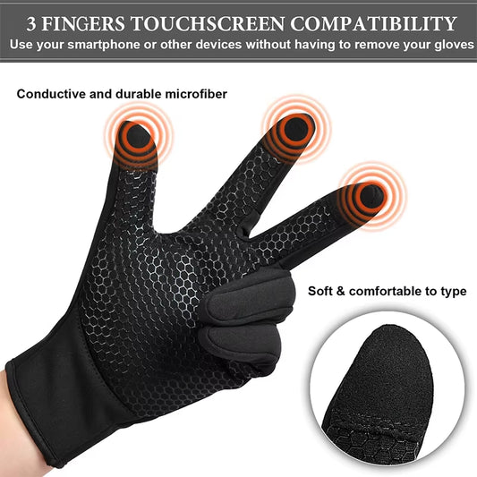 Winter Warm Touchscreen Waterproof Ski Gloves Cycling Running Hiking Climbing Walking Biking Driving Riding Fleece Gloves